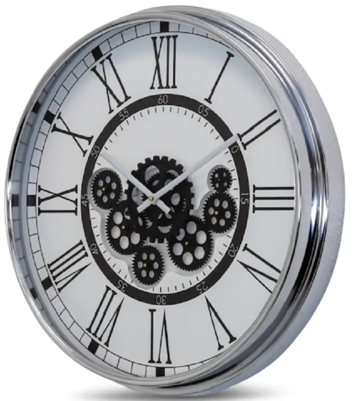 Black White Gear Clock