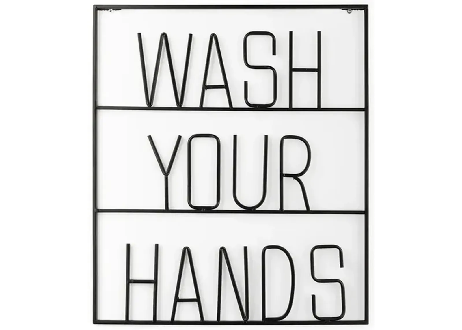 Wash Your Hands Metal Sign