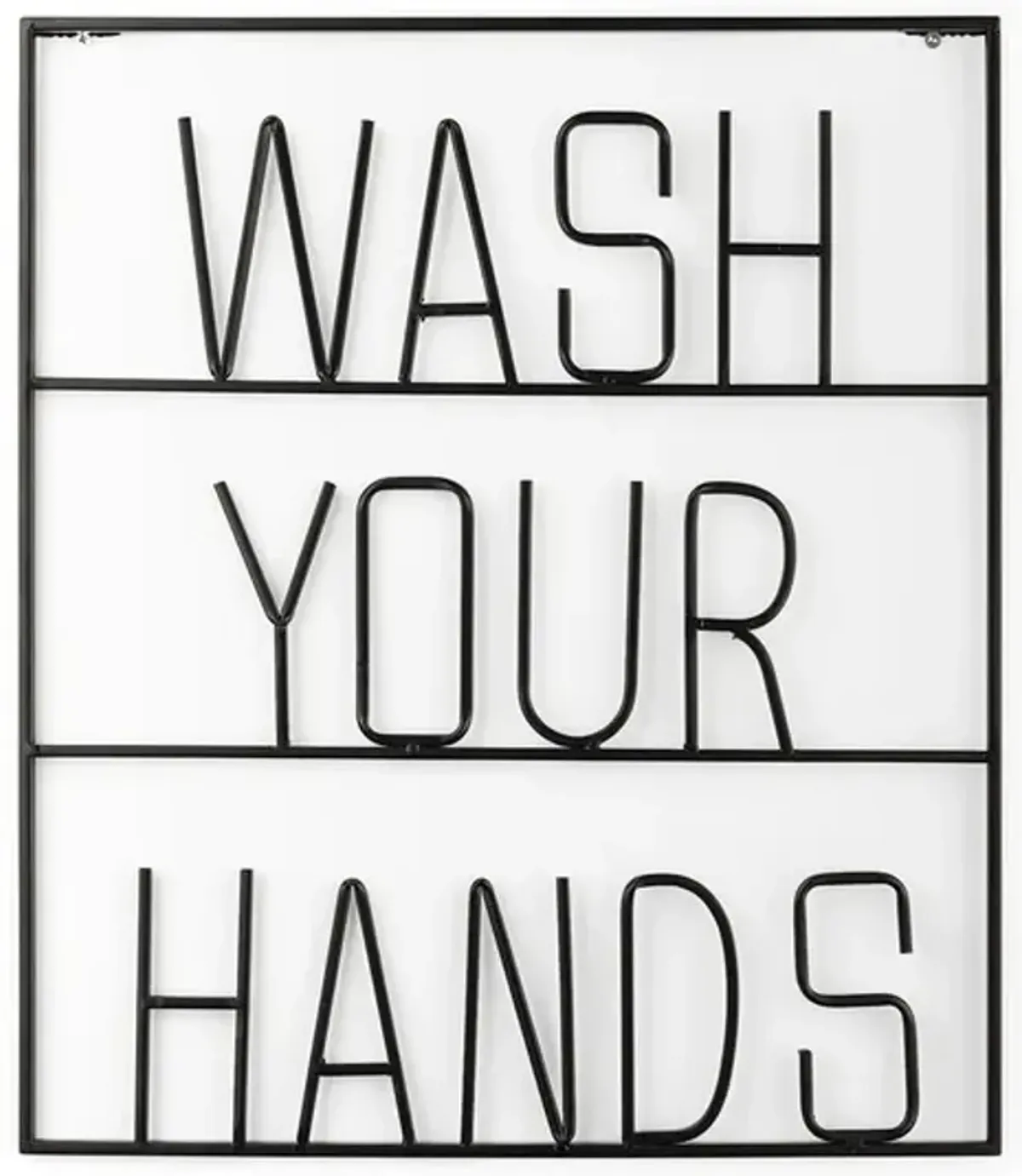 Wash Your Hands Metal Sign