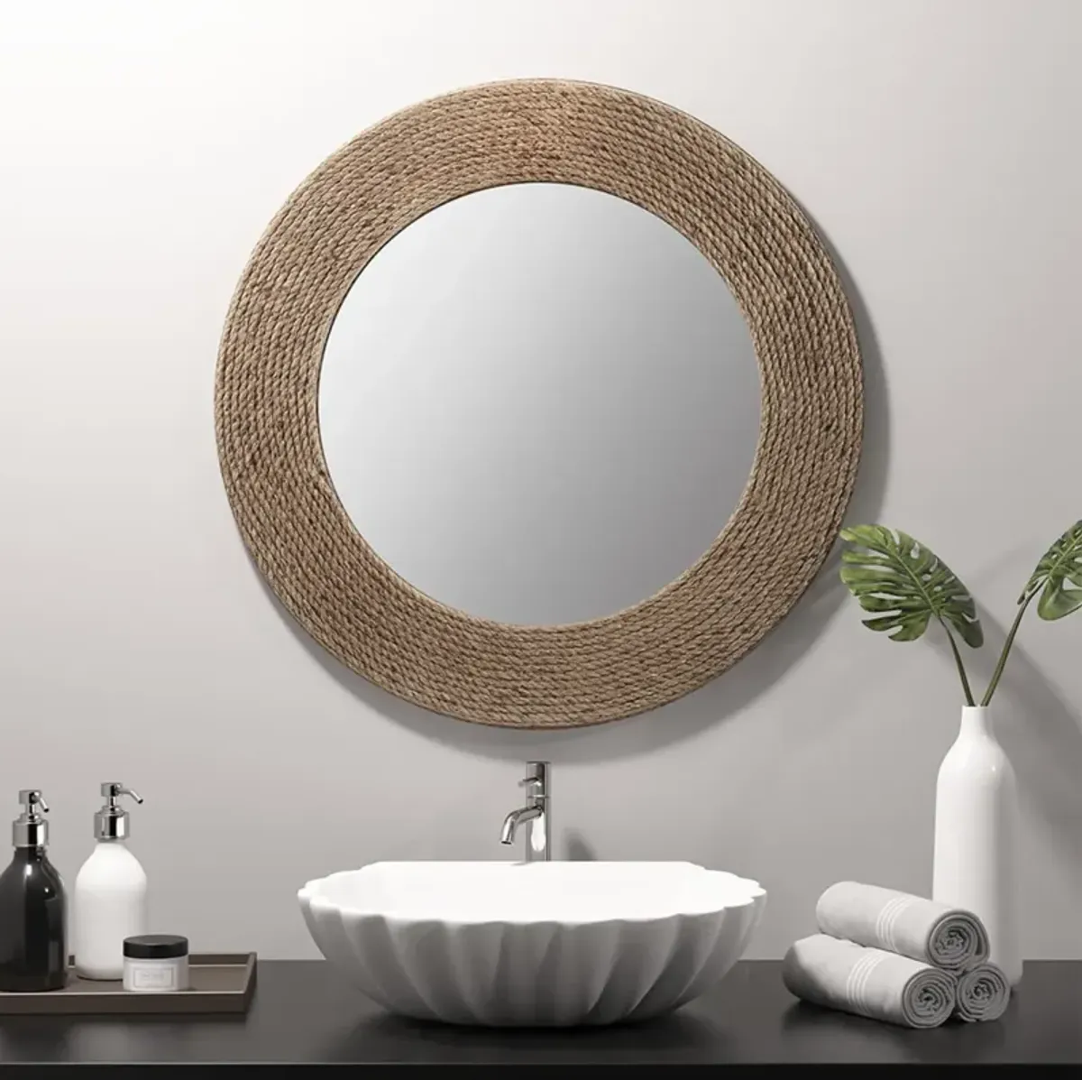 Cove Jute Mirror