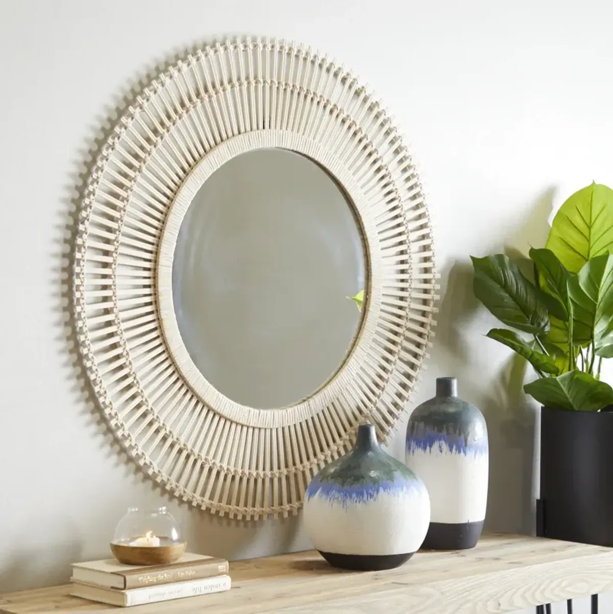 Boho Bamboo Mirror