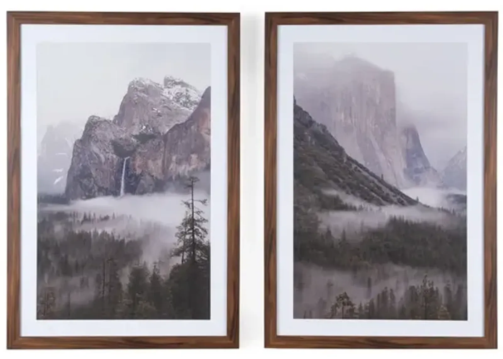 2pc Mountain Landscape Framed Artwork