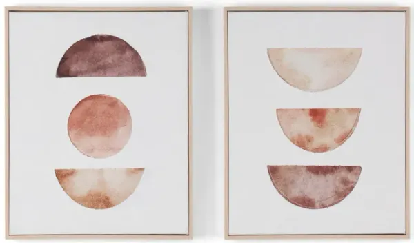 Tinted Gesso Art Set of 2 Framed Prints