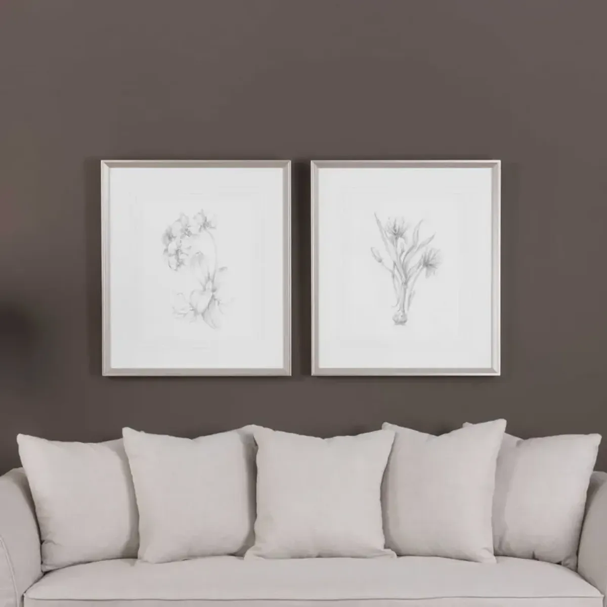 Botanical Sketches Framed Prints - Set of 2