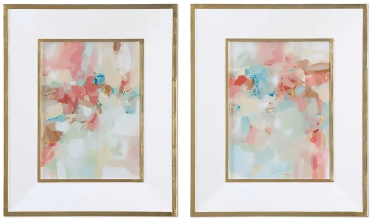 Touch Of Blush Framed Prints - Set of 2
