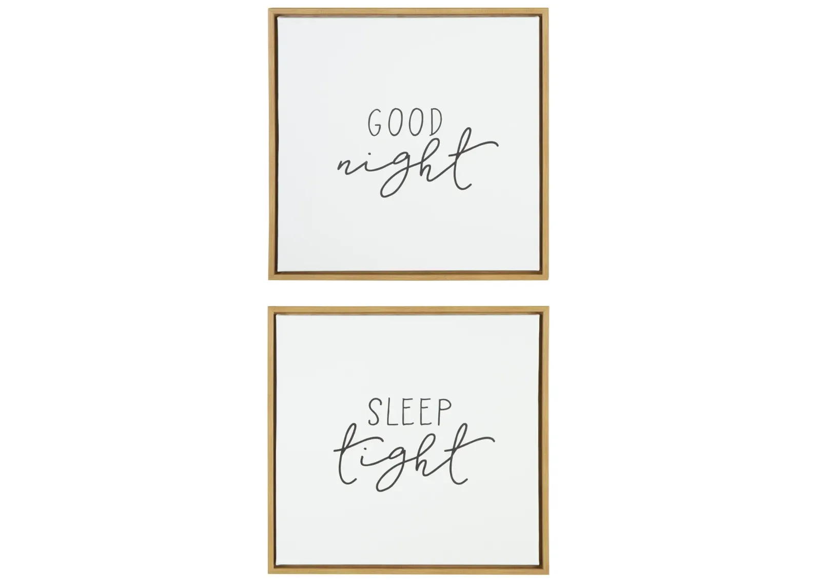 Set of Two Goodnight Framed Wall Art