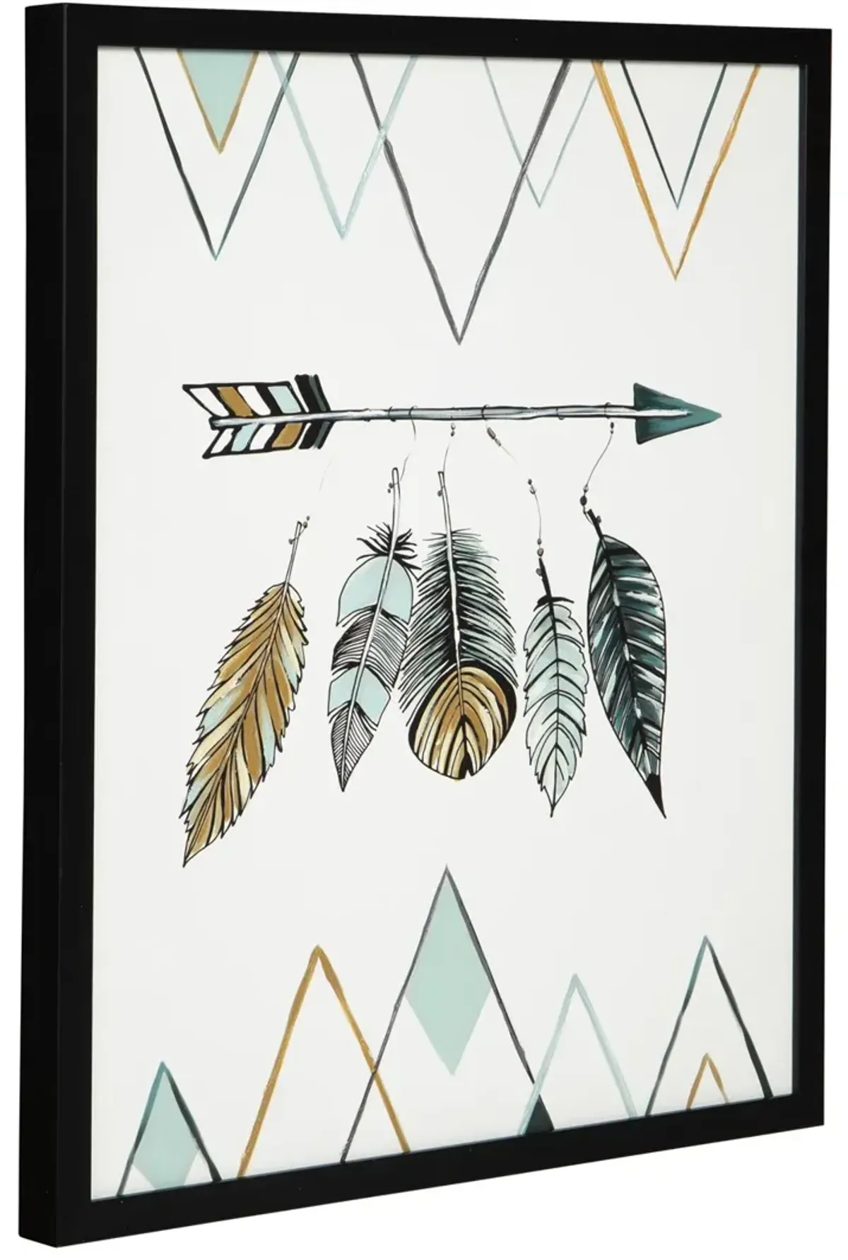 Feathers Framed Canvas Art