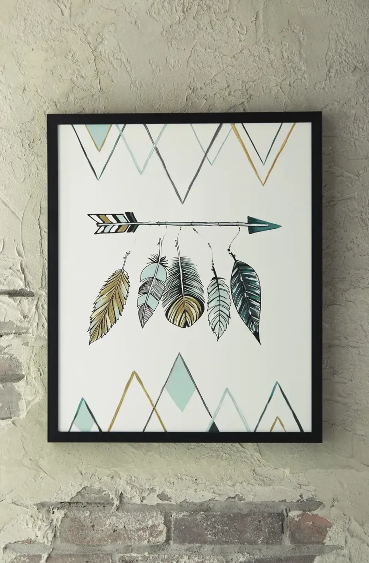 Feathers Framed Canvas Art