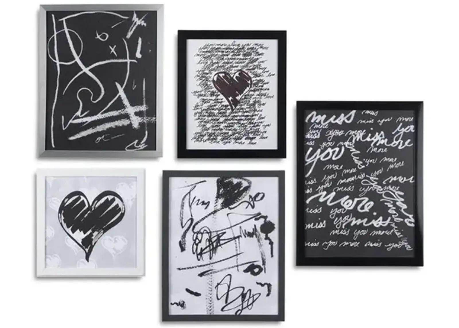 Game Of Love Set 5 Framed Prints