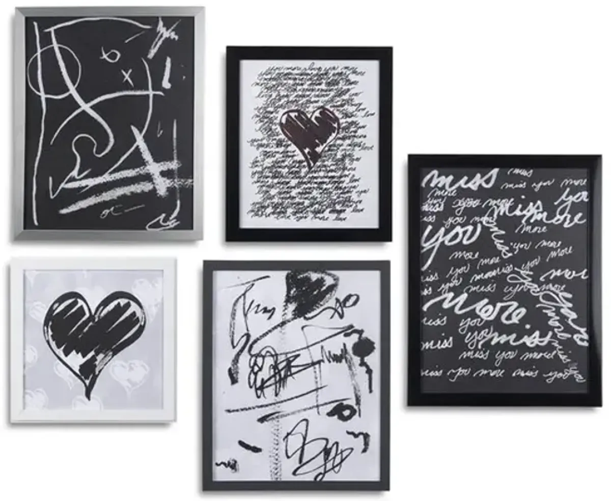 Game Of Love Set 5 Framed Prints