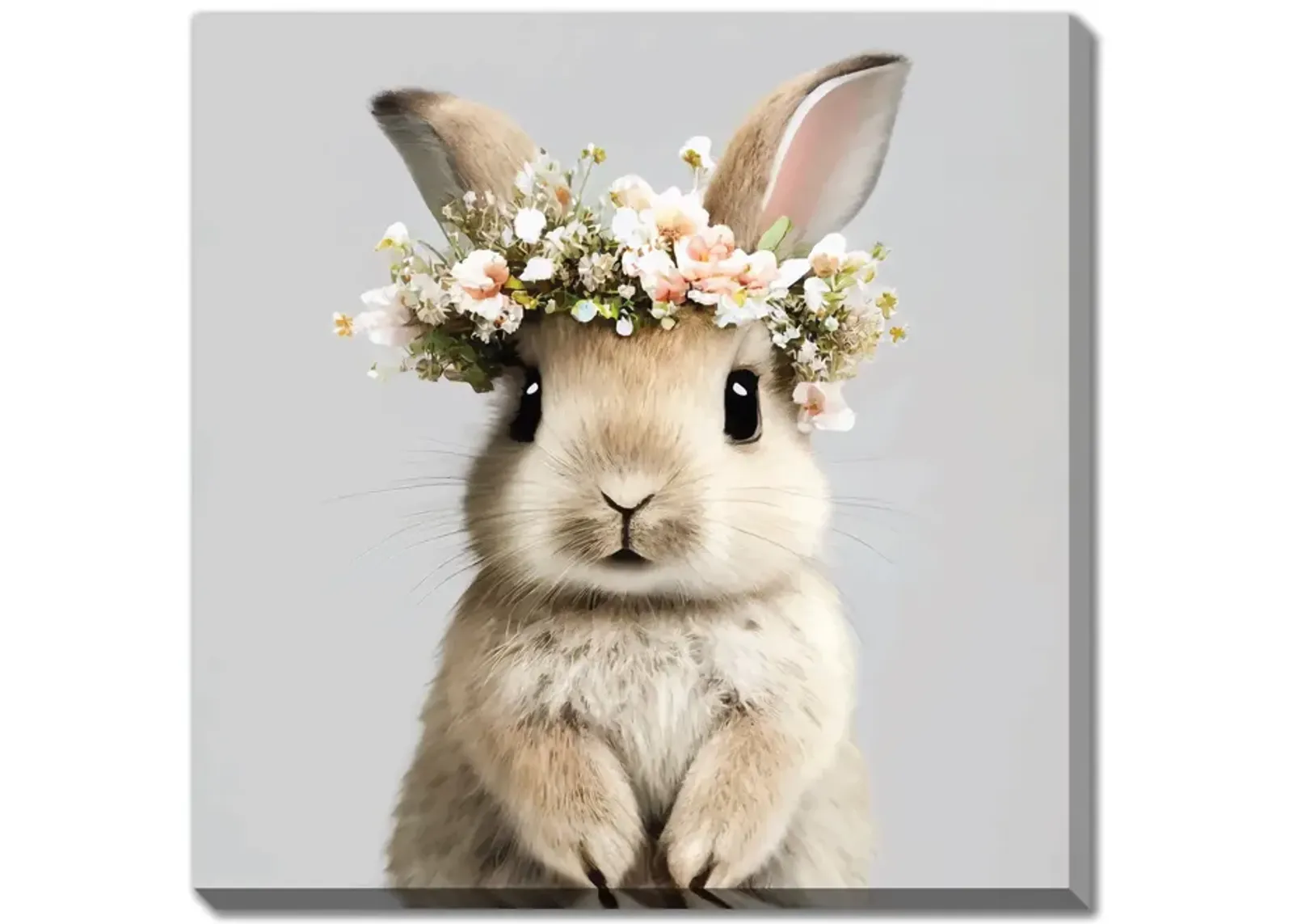 Bunny In Floral Canvas Art