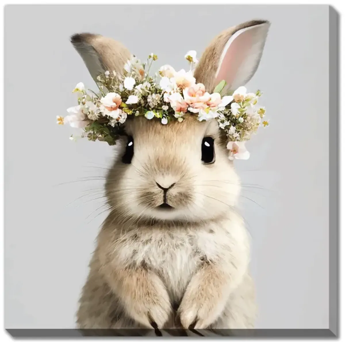 Bunny In Floral Canvas Art