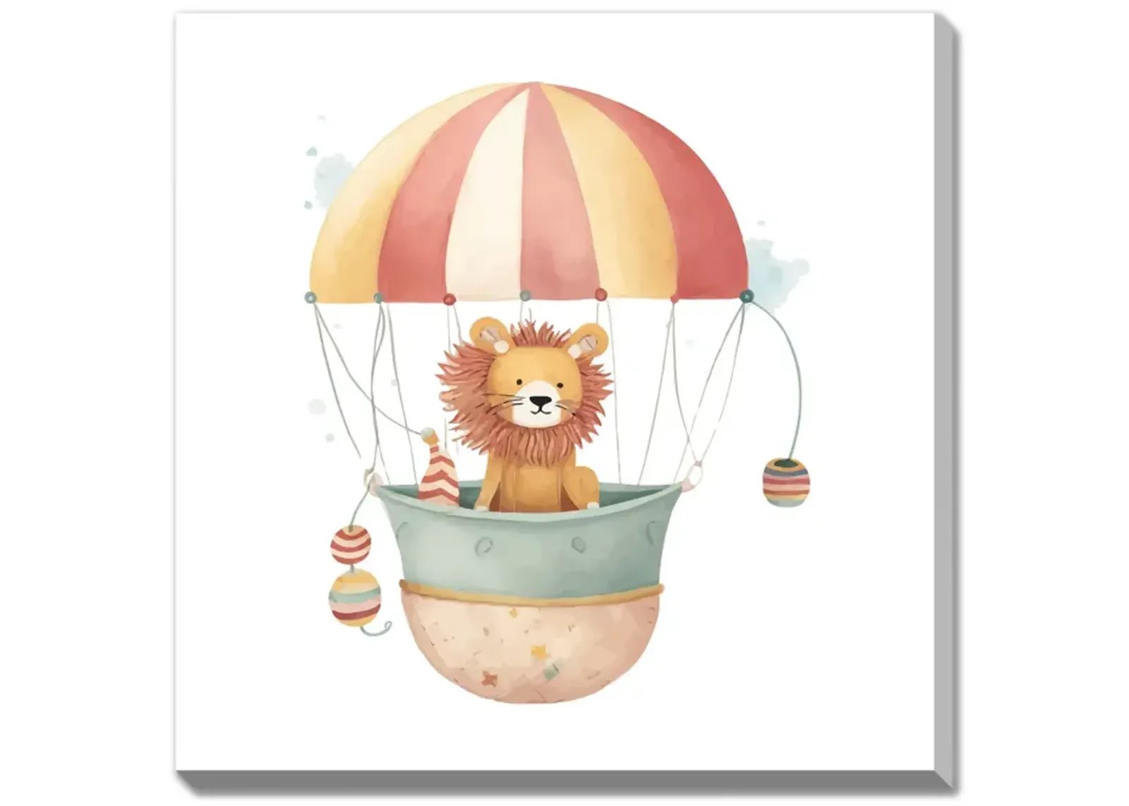 Lion Hot Balloon Canvas Art