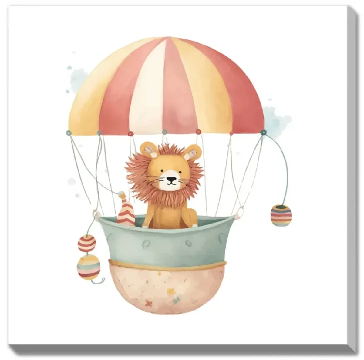 Lion Hot Balloon Canvas Art