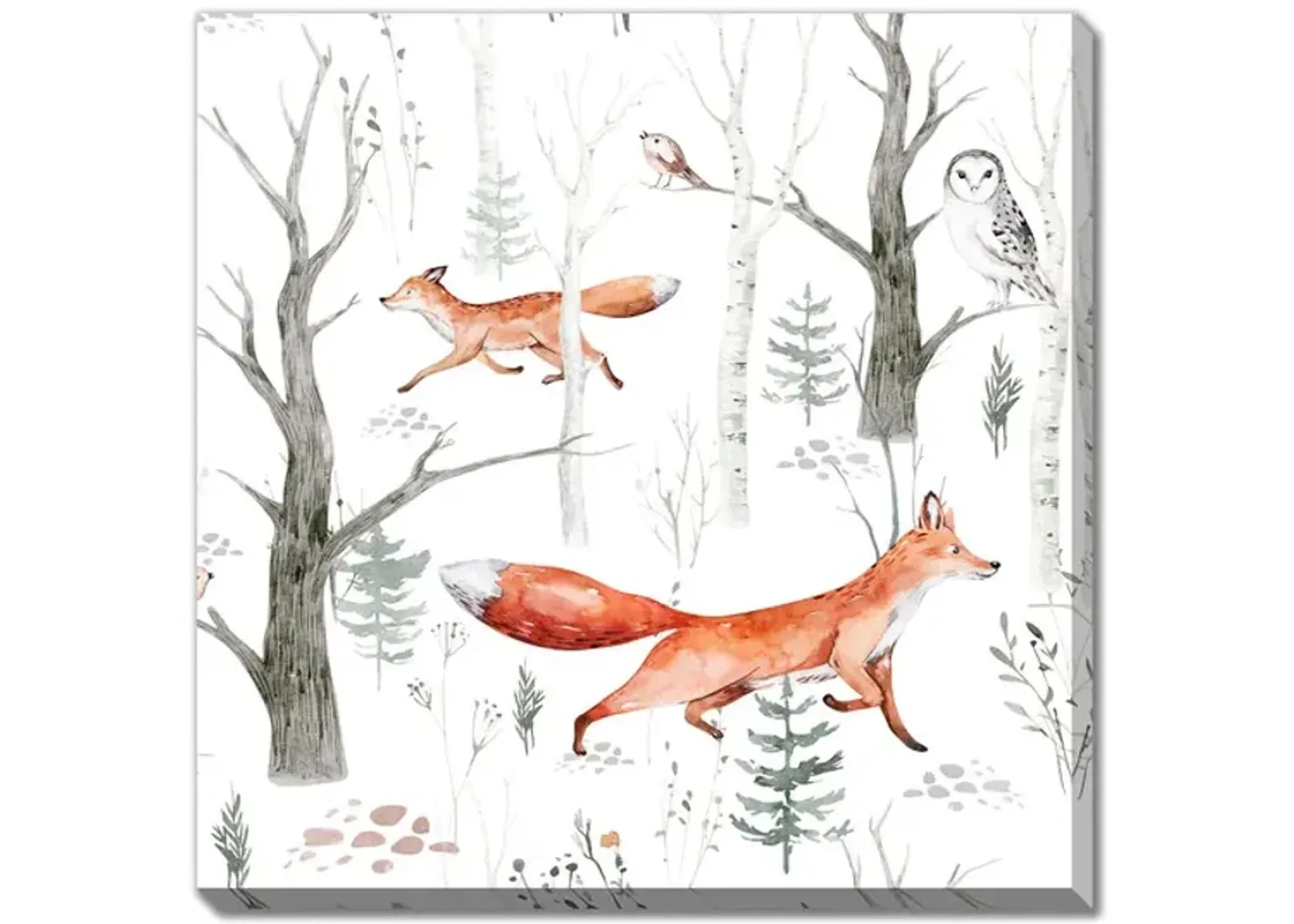 Woods Fox Canvas Print