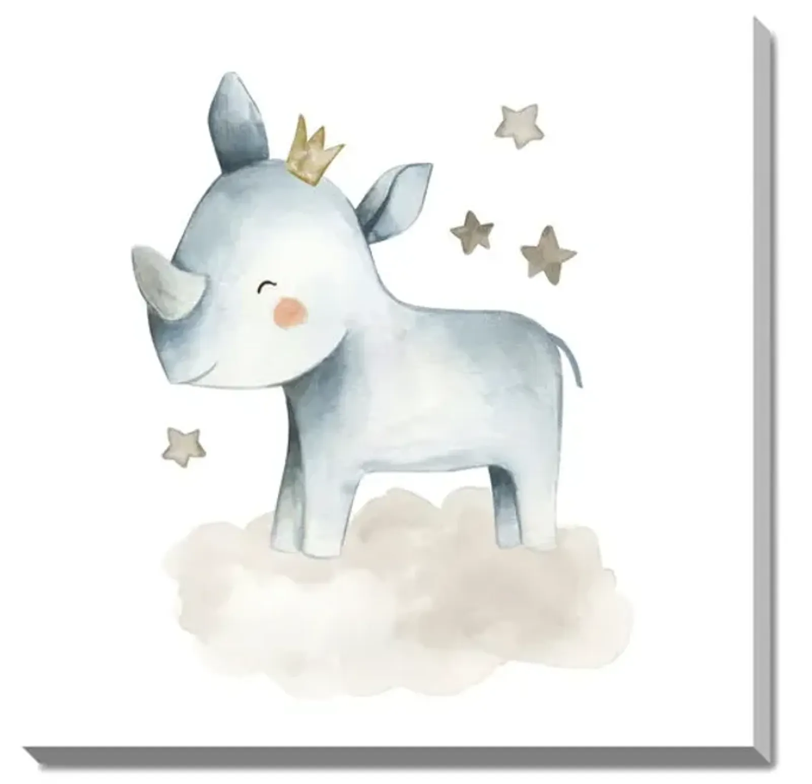 Randy Star Rhino Canvas Art 