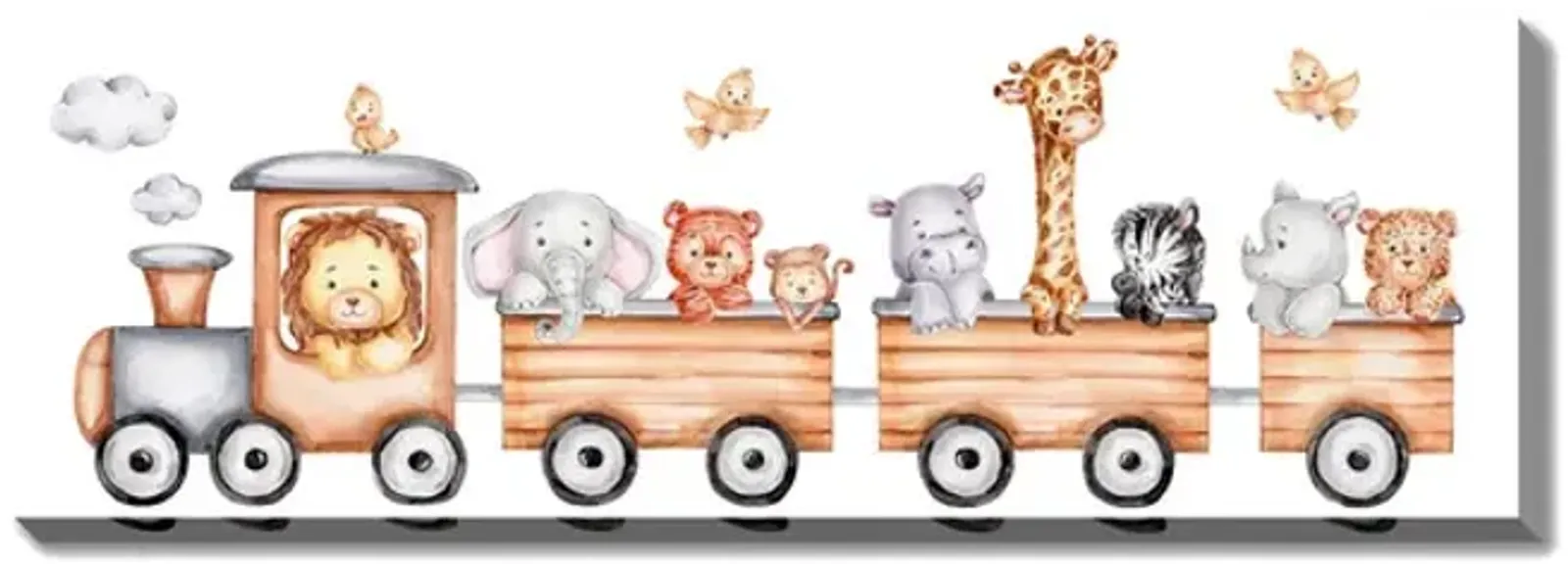 Animal Train Canvas Art