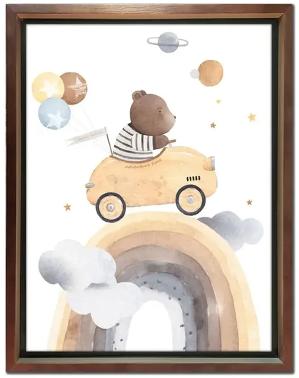 Bear Rainbow Framed Art