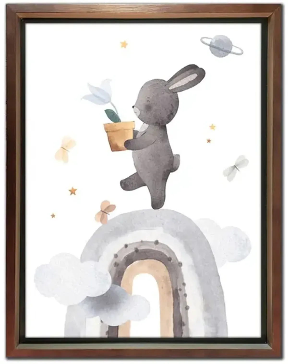 Bunny Rainbow Framed Art