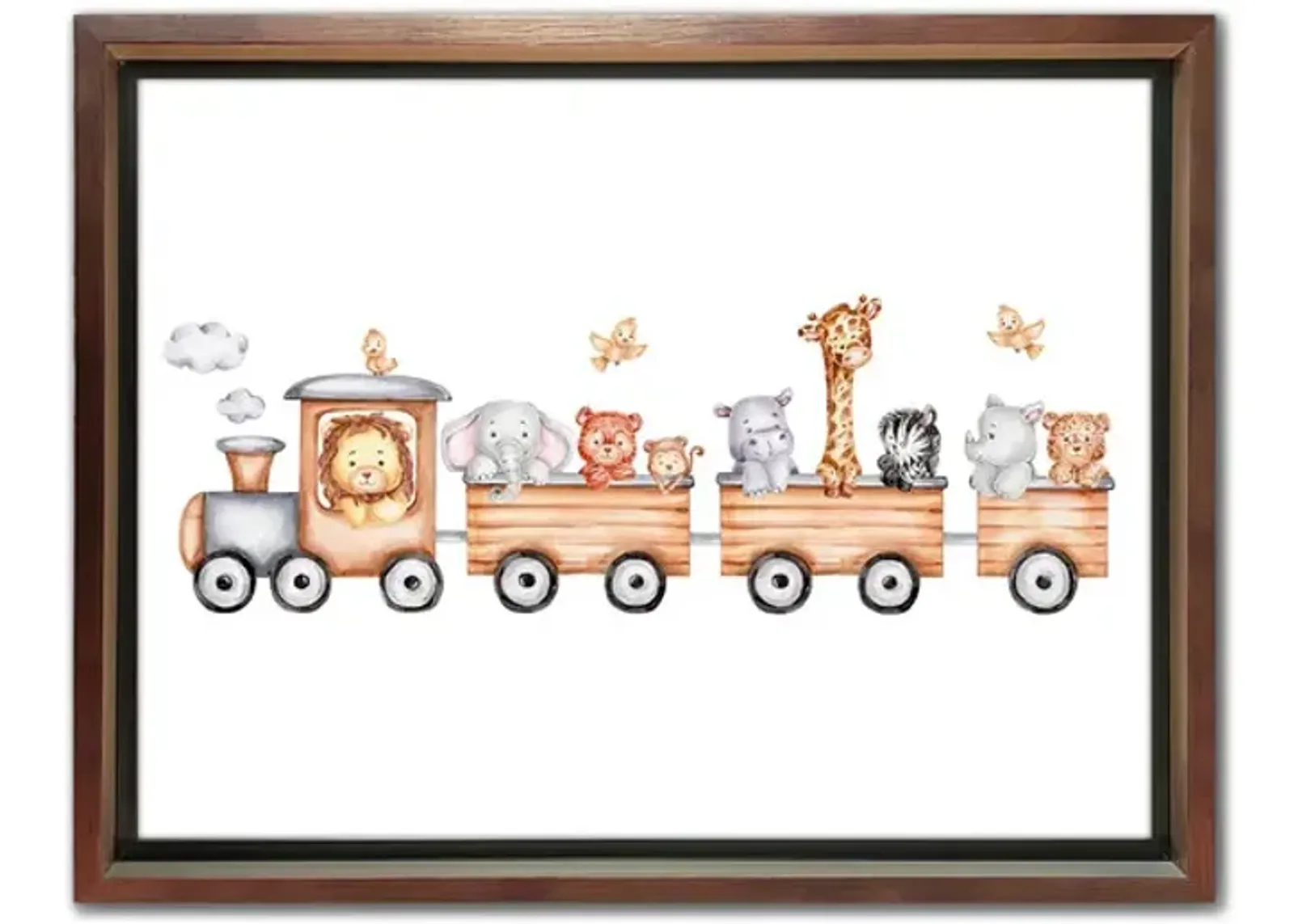 Animal Train Framed Art