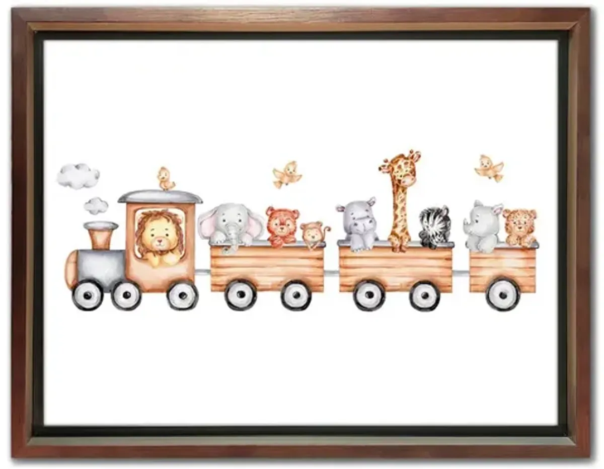 Animal Train Framed Art