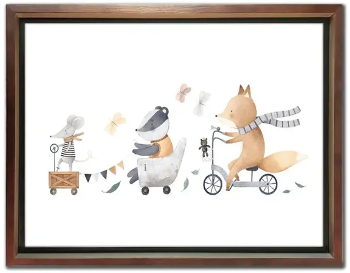 Animals On The Go Framed Art