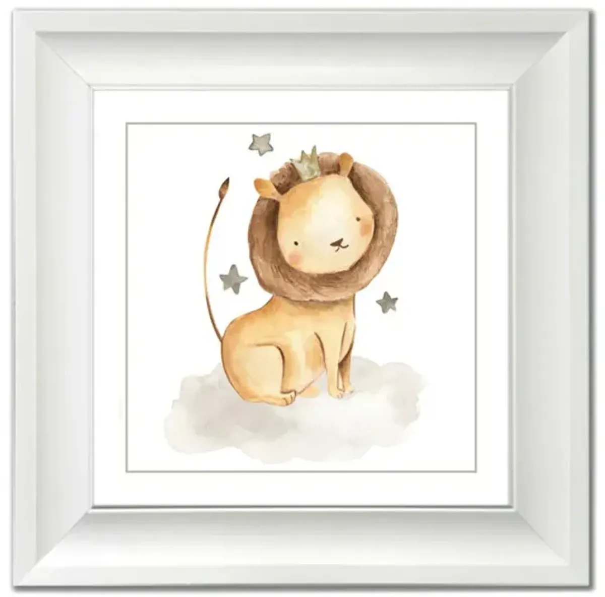 Lion With Stars Framed Art