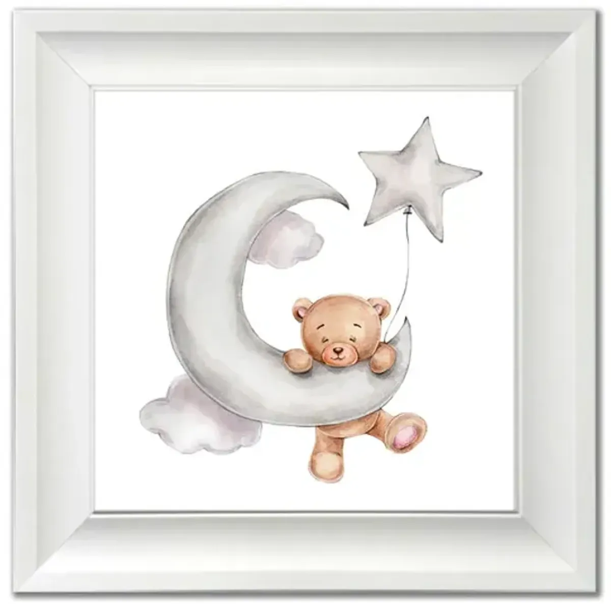 Bear On Moon Framed Art