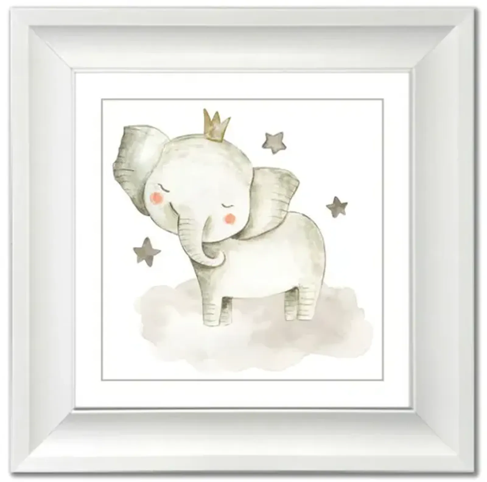 Elephant With Stars Framed Art