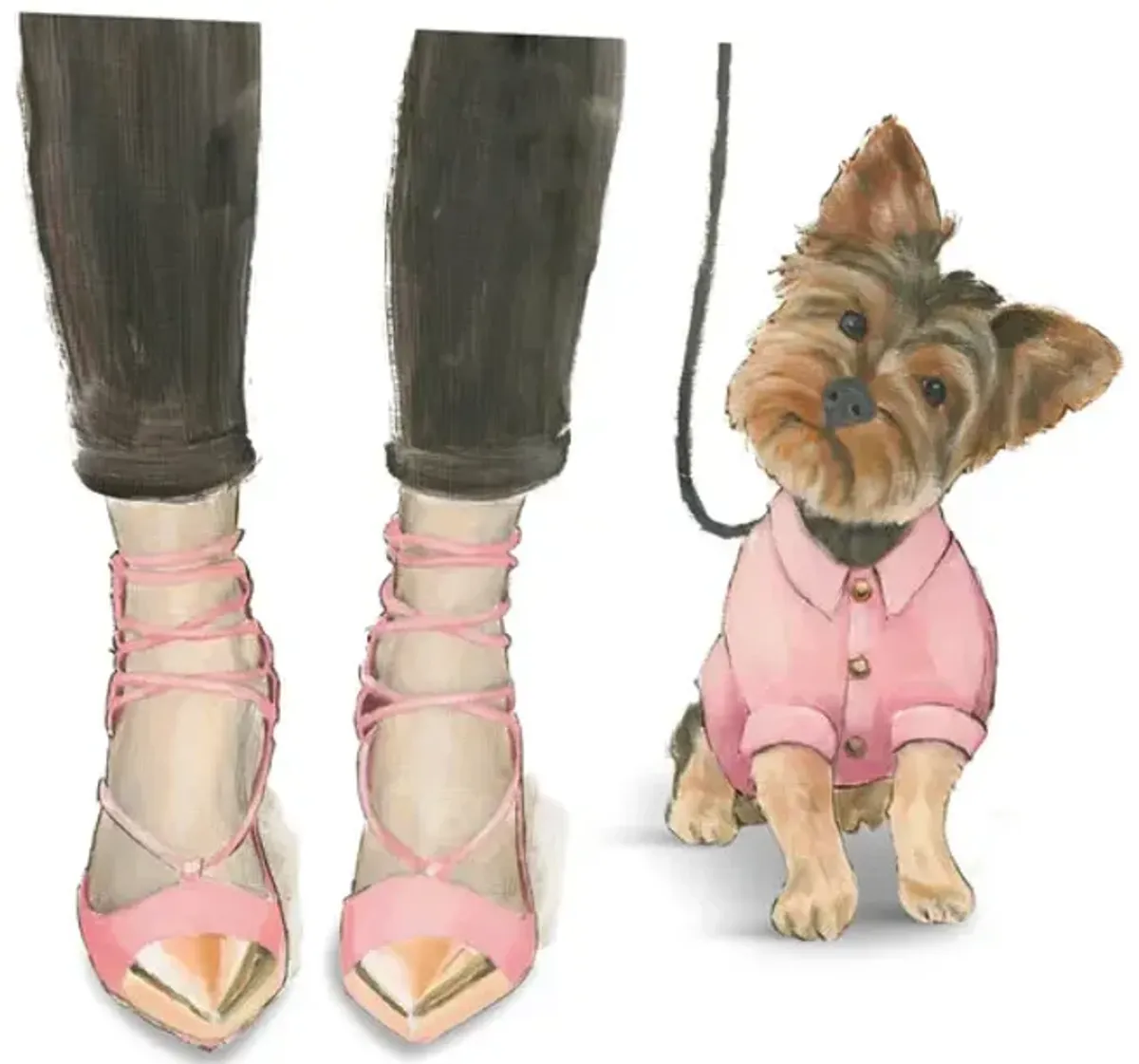 Yorkie Strappy Canvas Art