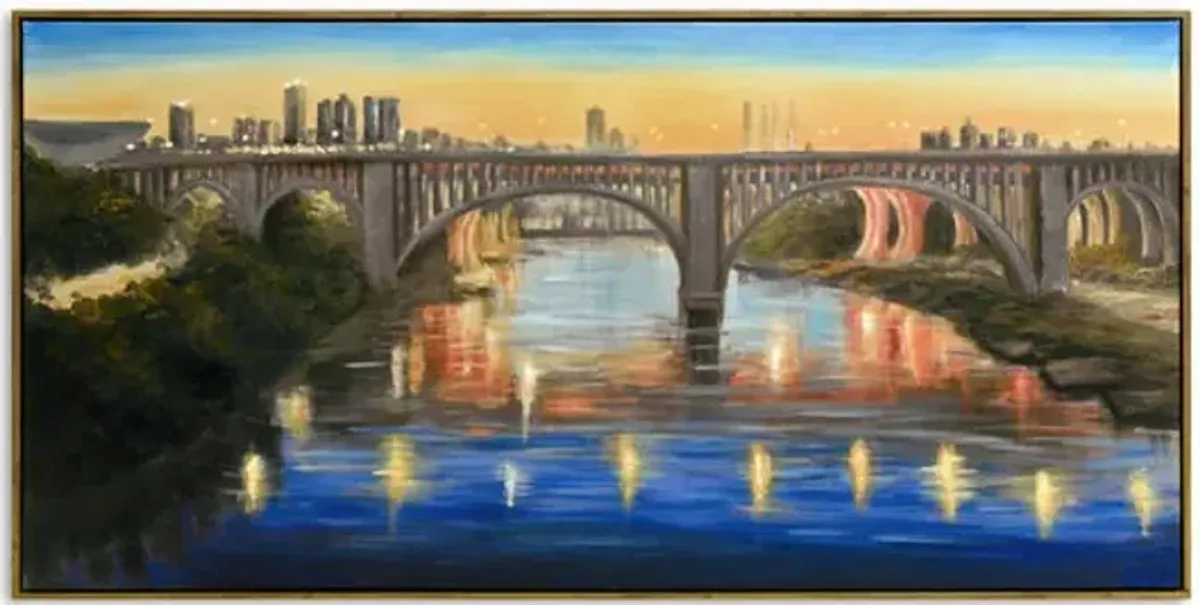 Minneapolis City Skyline Framed Art