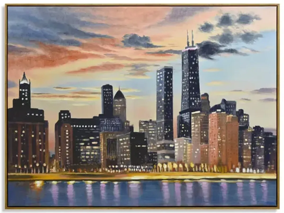 Chicago Nightlight Framed Art