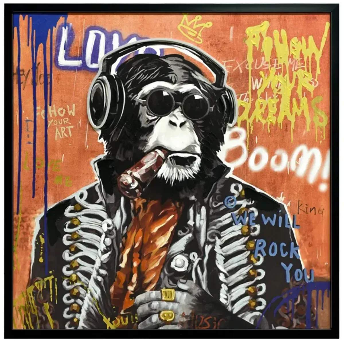 Diego DJ Monkey LED Art