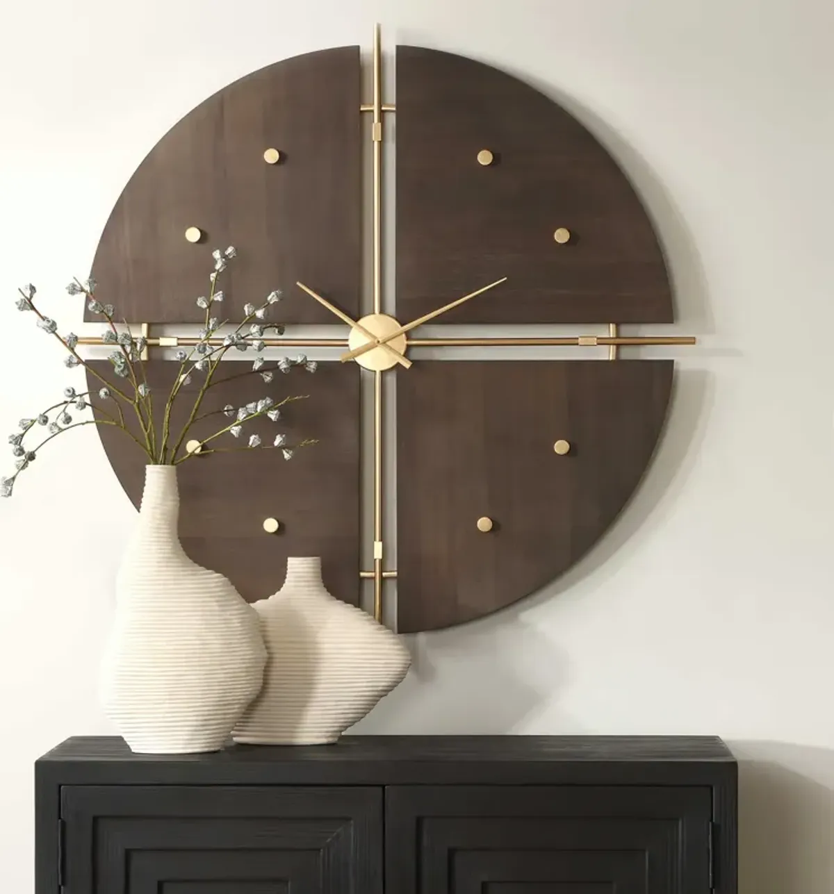 Walnut Elegance Wall Clock