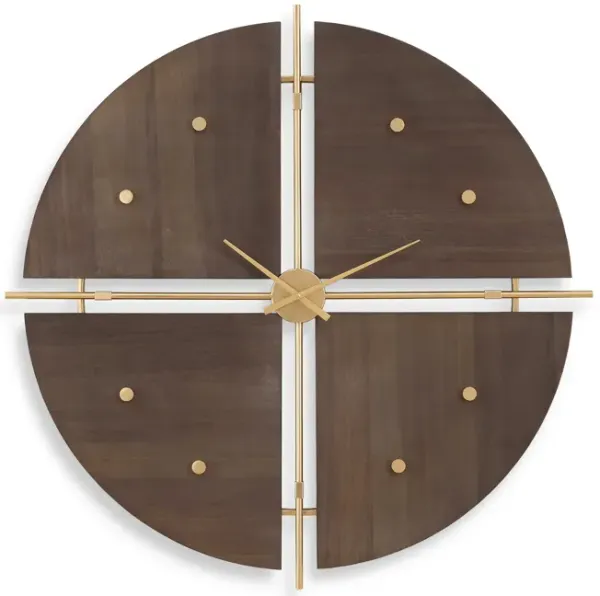 Walnut Elegance Wall Clock