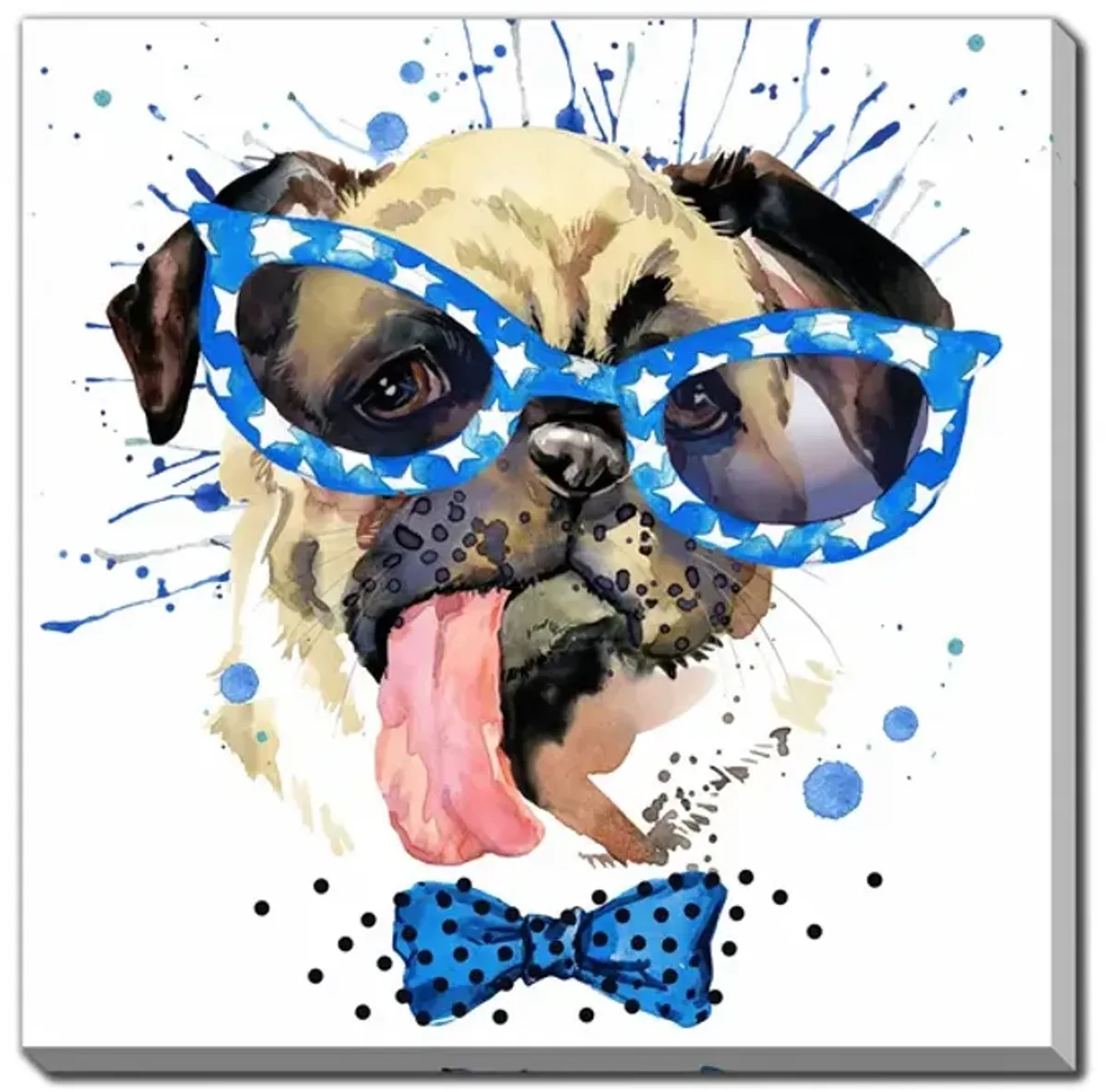 Playful Pug Canvas Art