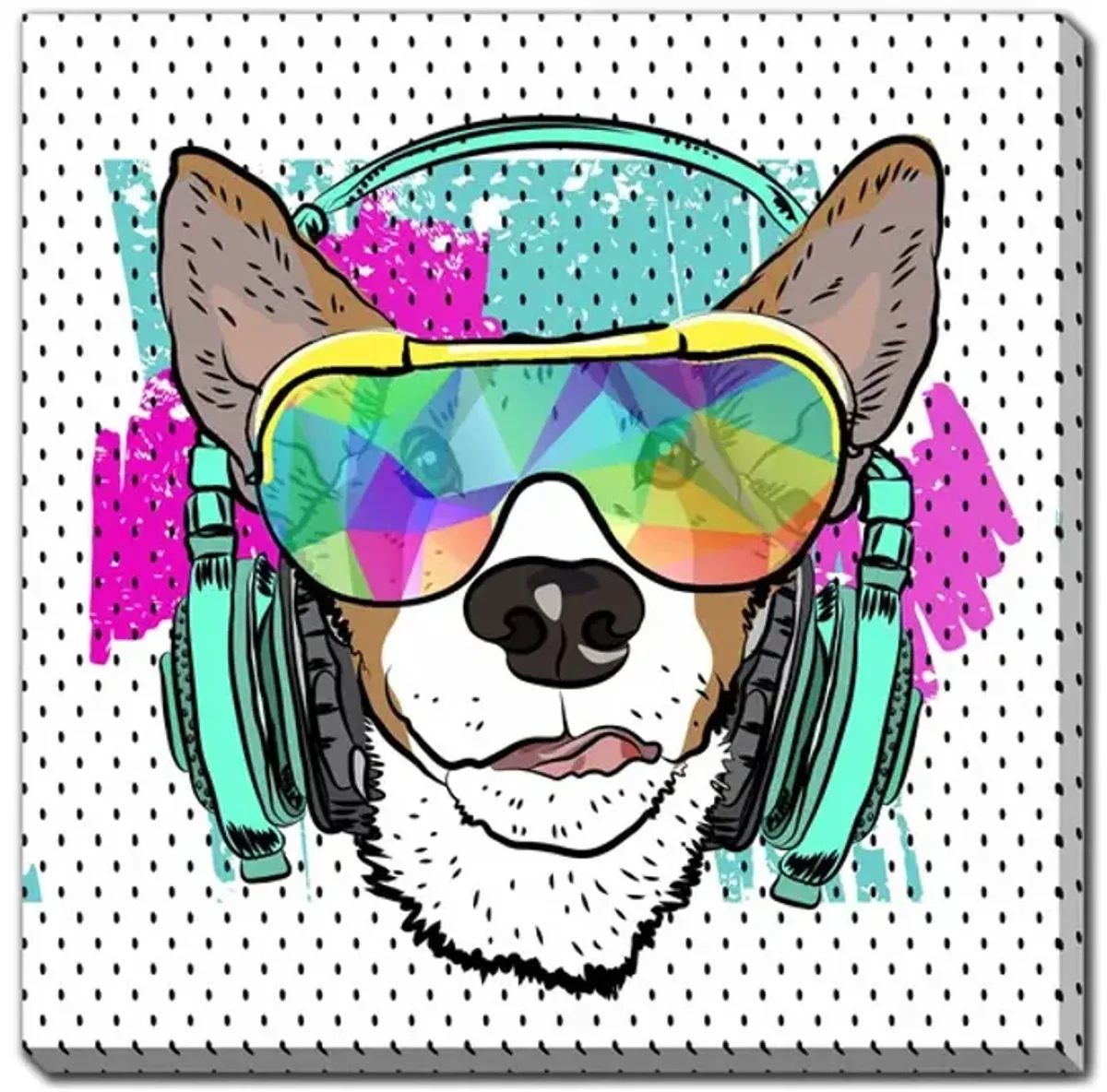 Cool Corgi Canvas Art