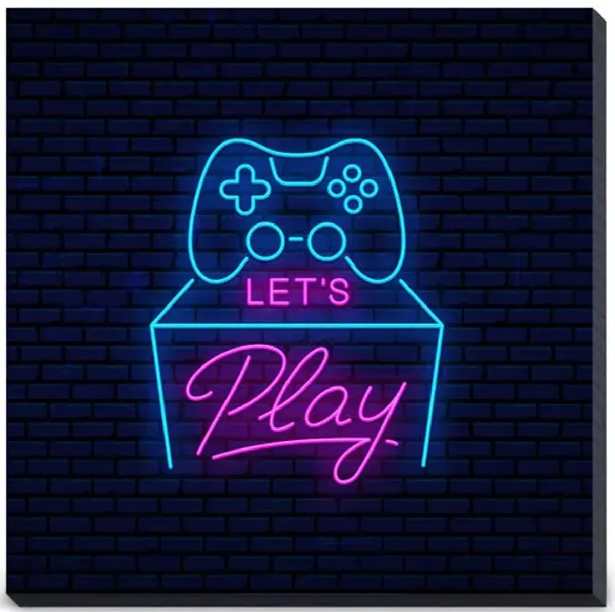 Neon Gaming 3 Canvas Art