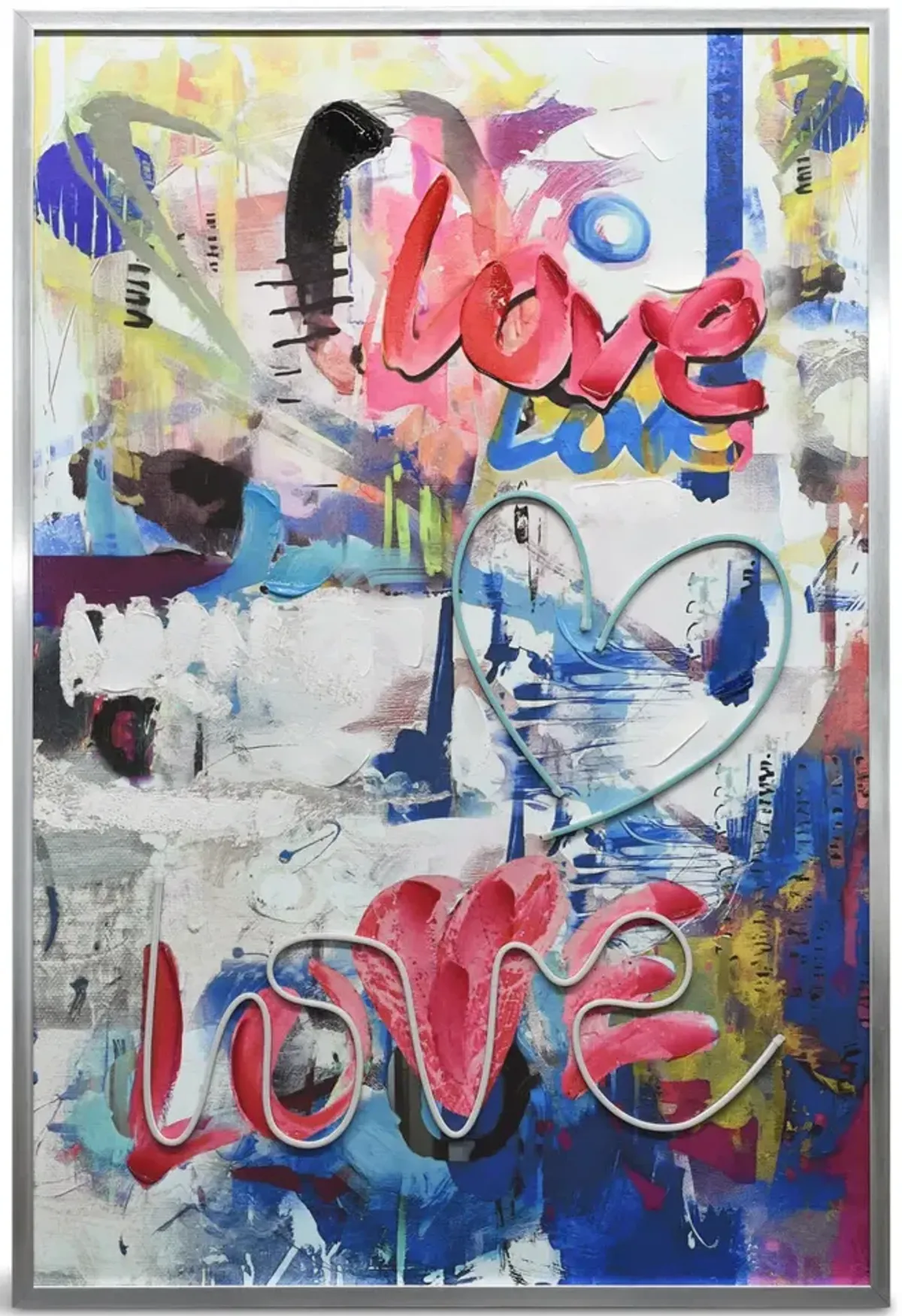 Love Lights It All LED Framed Art