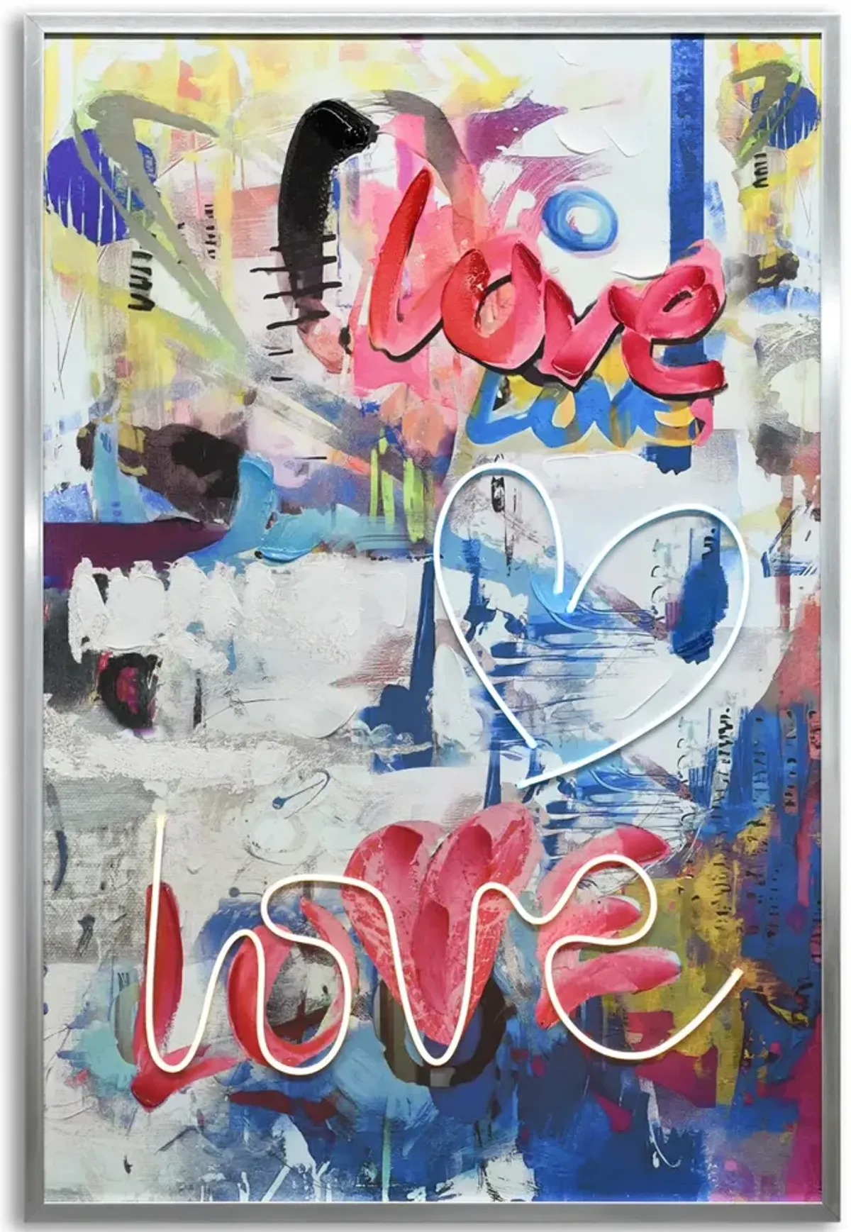 Love Lights It All LED Framed Art