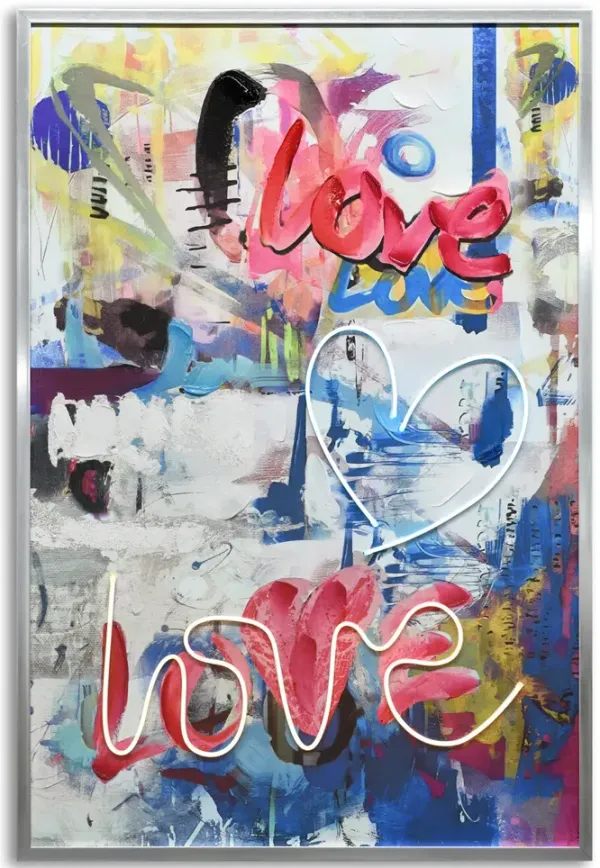Love Lights It All LED Framed Art