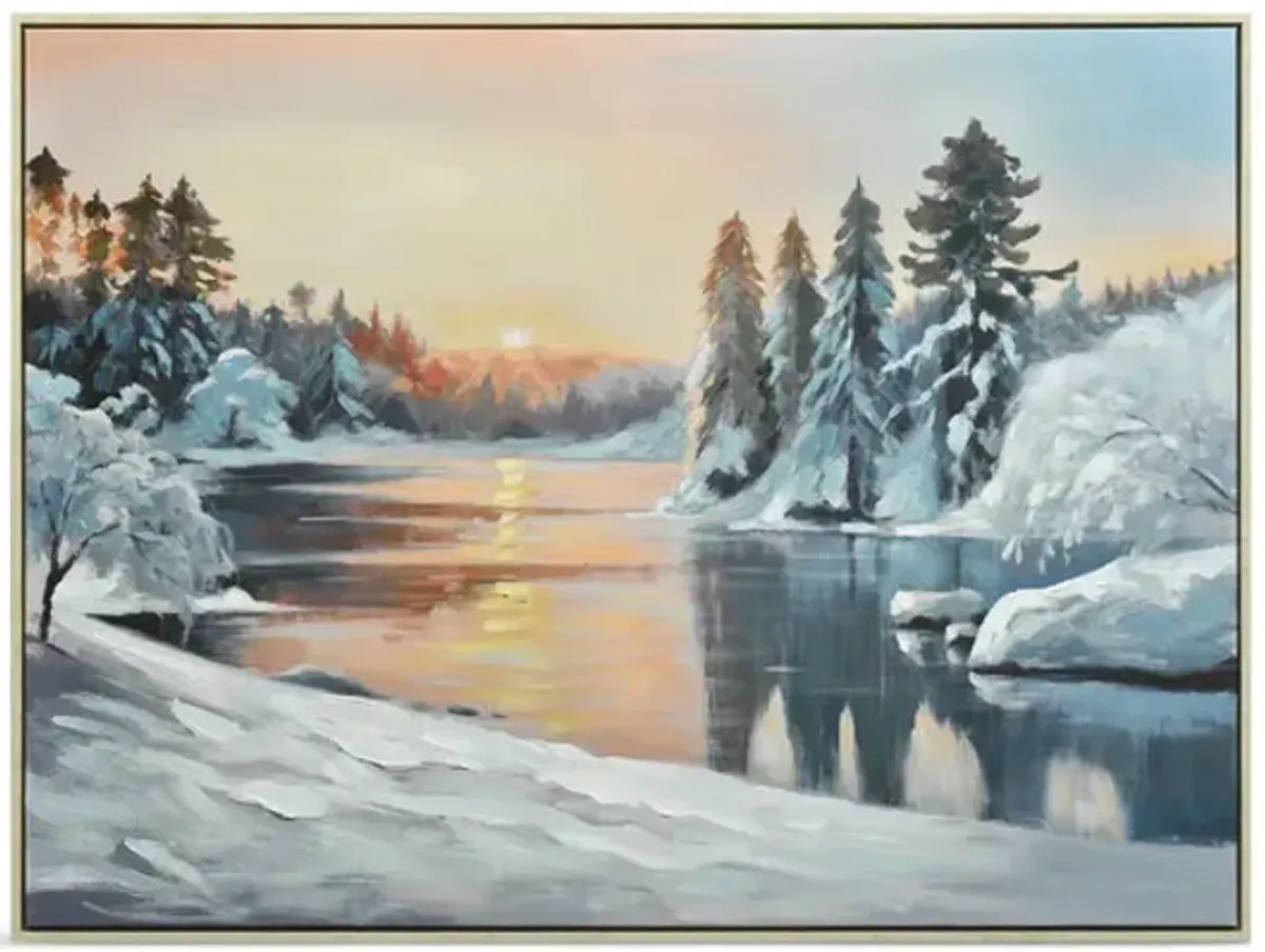 Winter s Solitude Framed Canvas Art