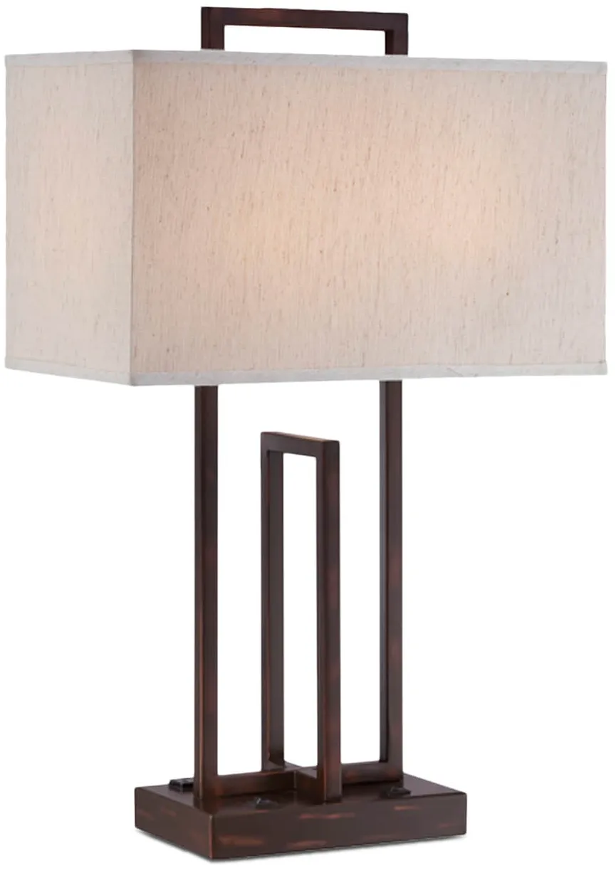 Farren Table Lamp With Outlets