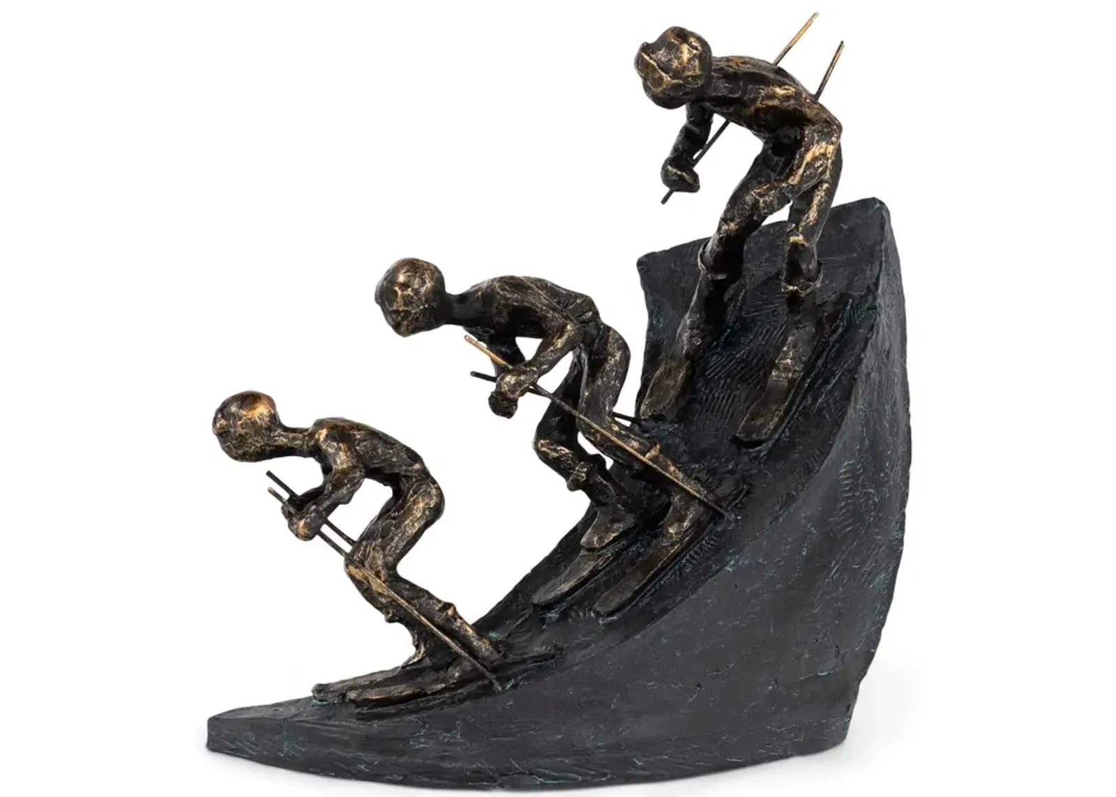 Three Skiing Men Sculpture