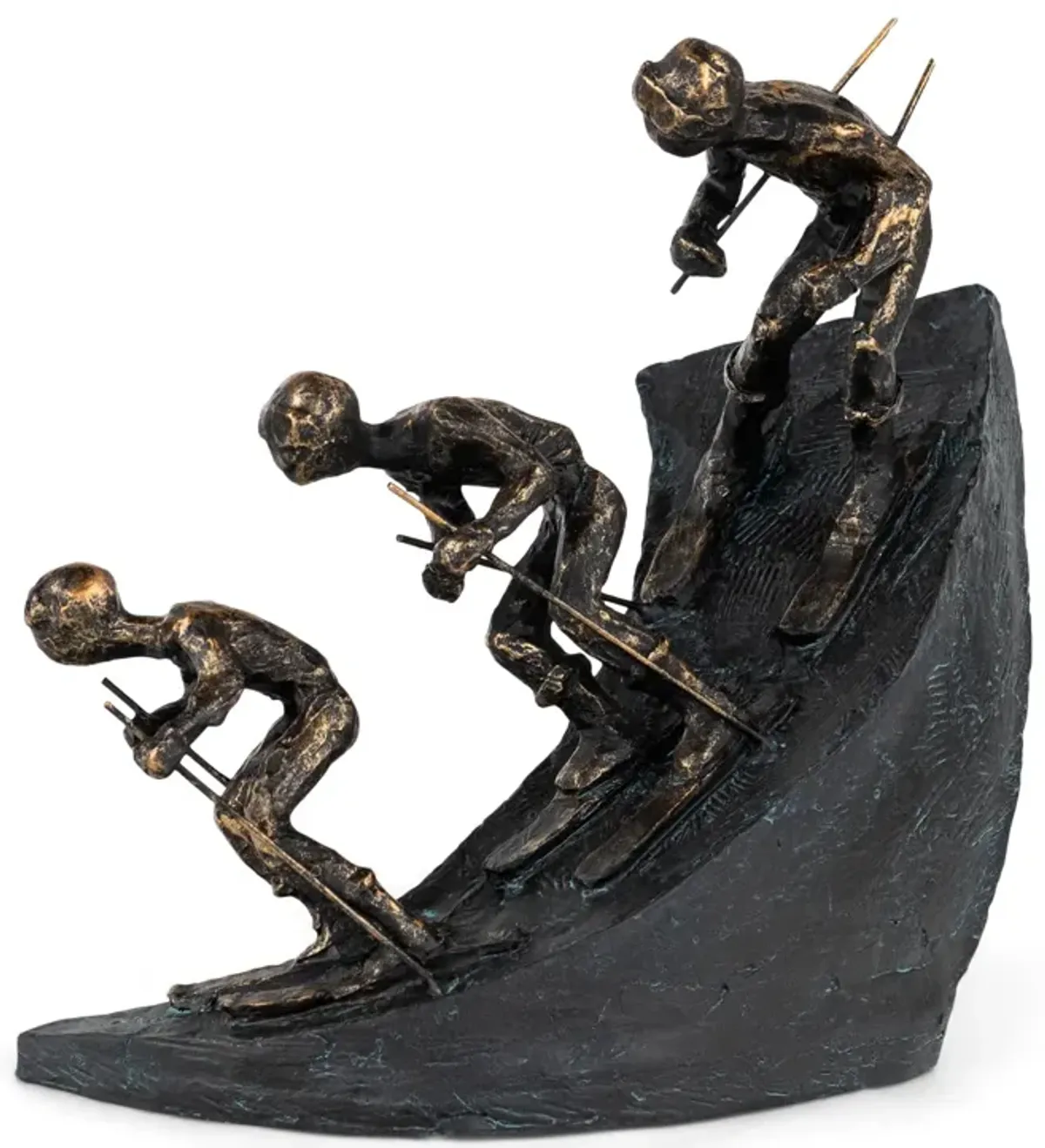 Three Skiing Men Sculpture