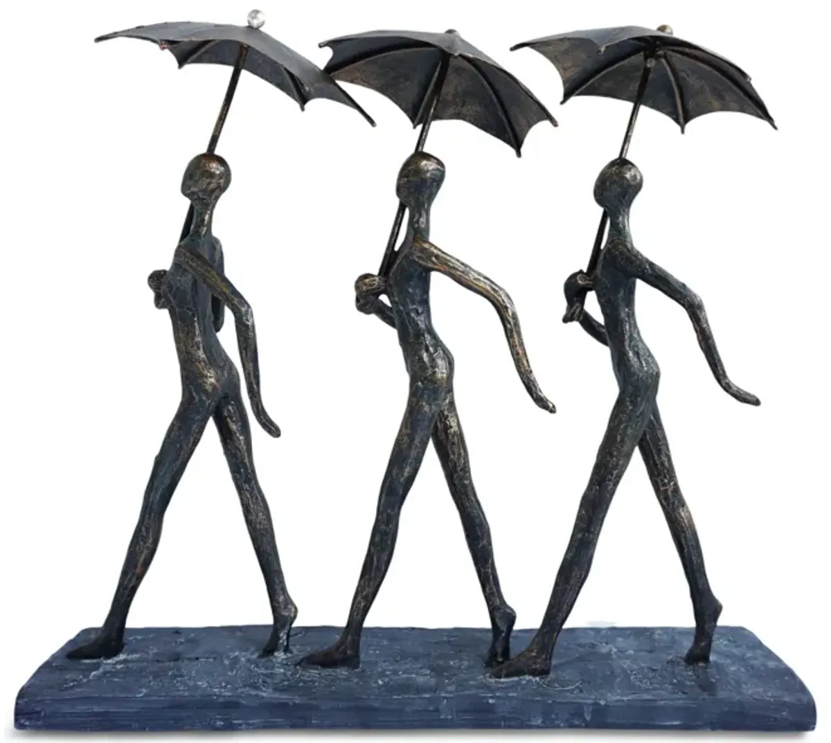 3 Umbrella People Sculpture
