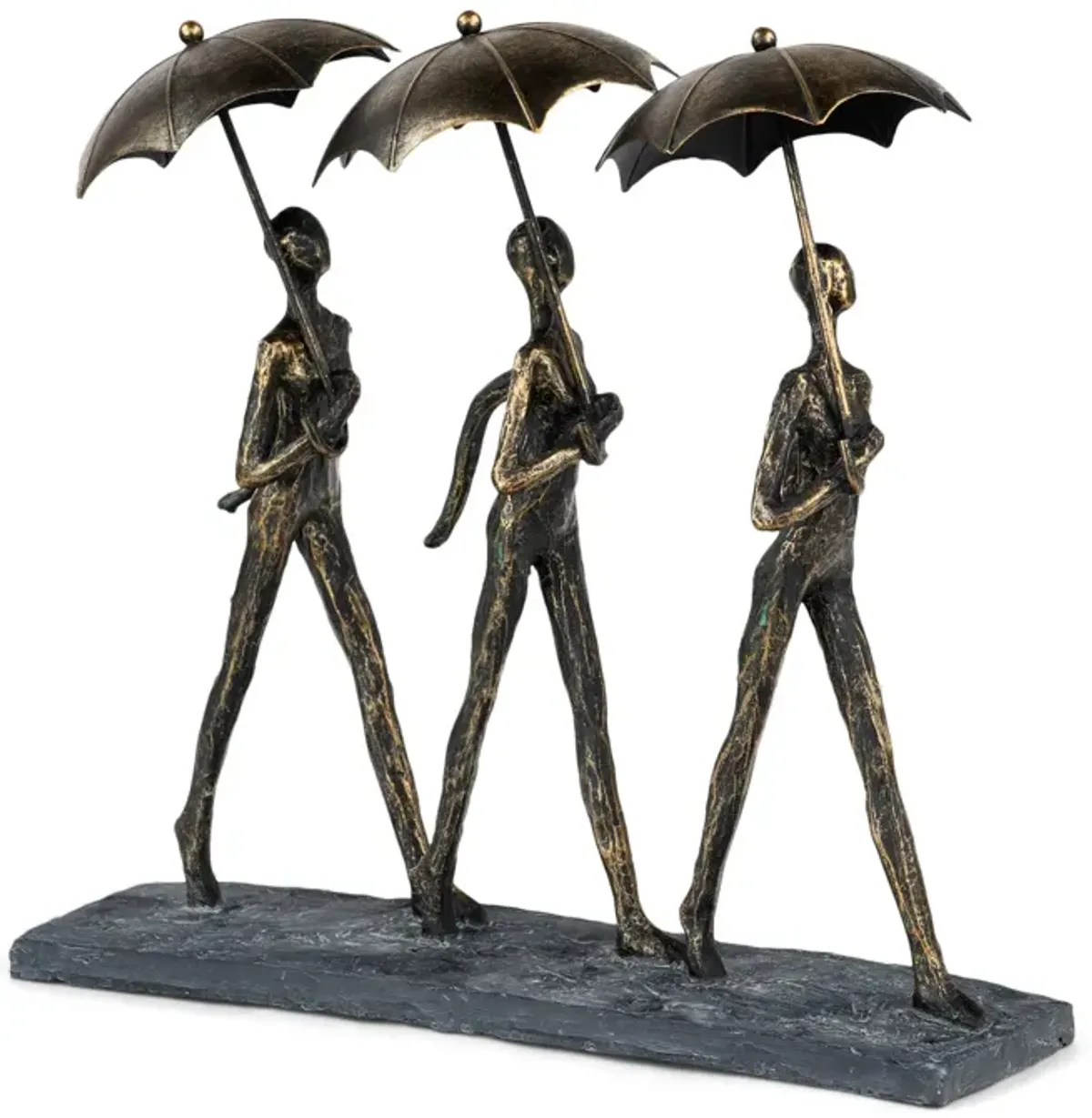 3 Umbrella People Sculpture