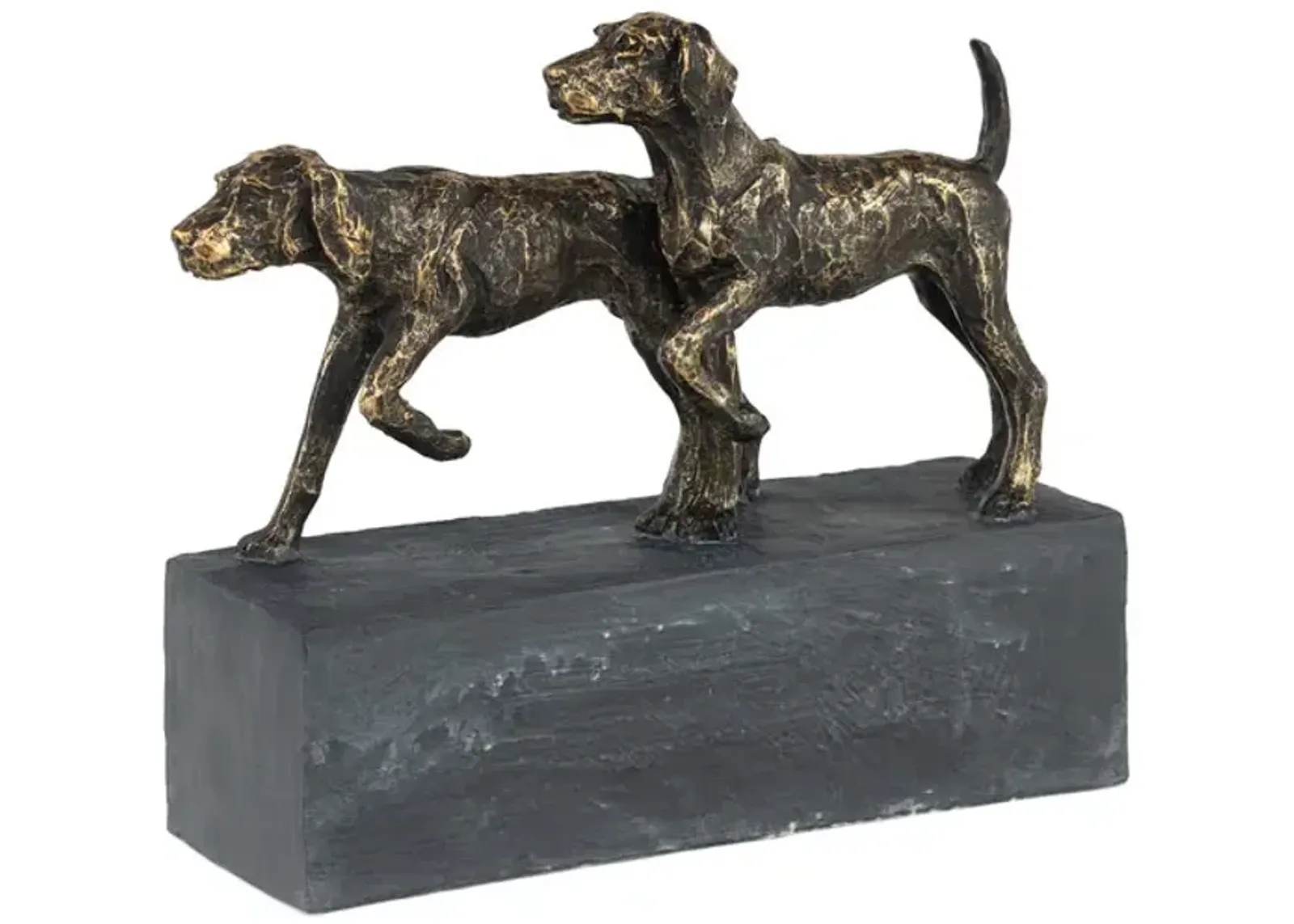 Hunting Dog Duo Sculpture