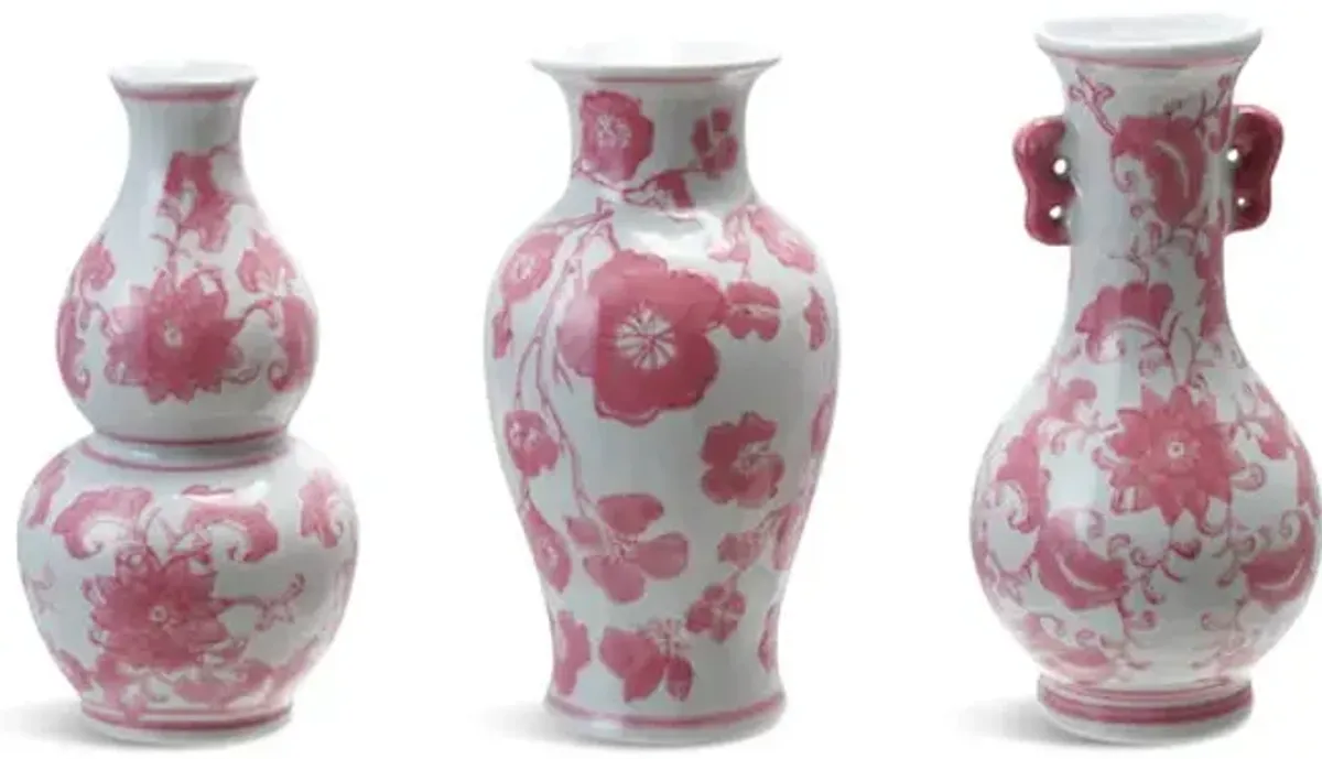 Pink Floral Vase