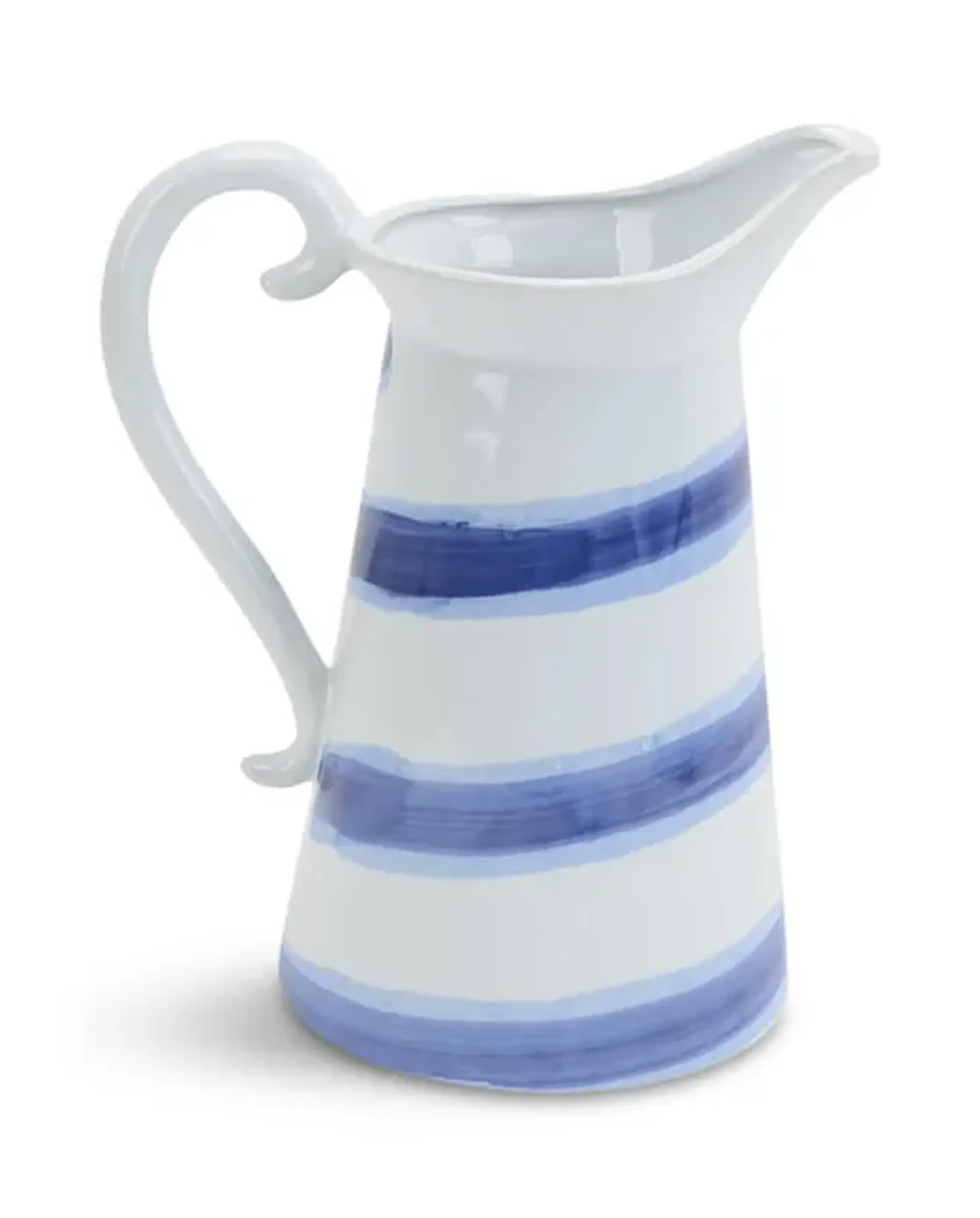 11  Blue Stripe Ceramic Pitcher